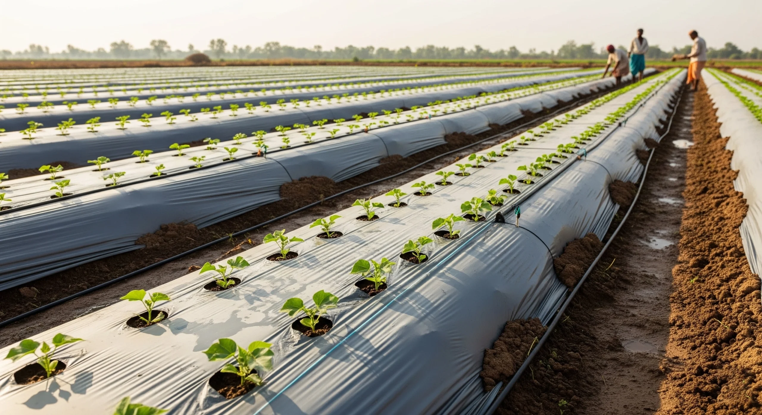 भारतीय खेतों में जल संरक्षण में मल्च फिल्म की भूमिका