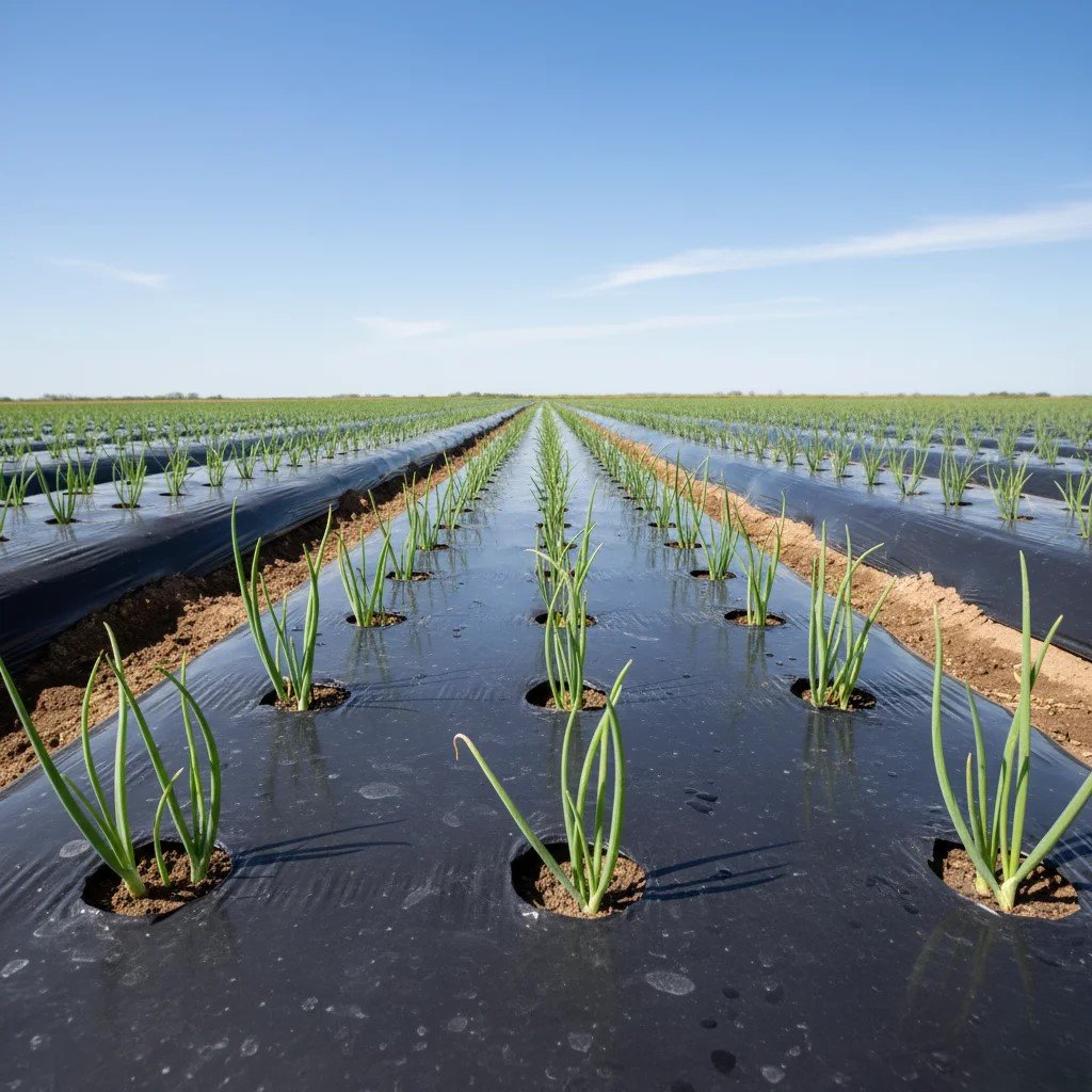 प्याज की खेती के लिए किस प्रकार की मल्च का उपयोग करना चाहिए?
