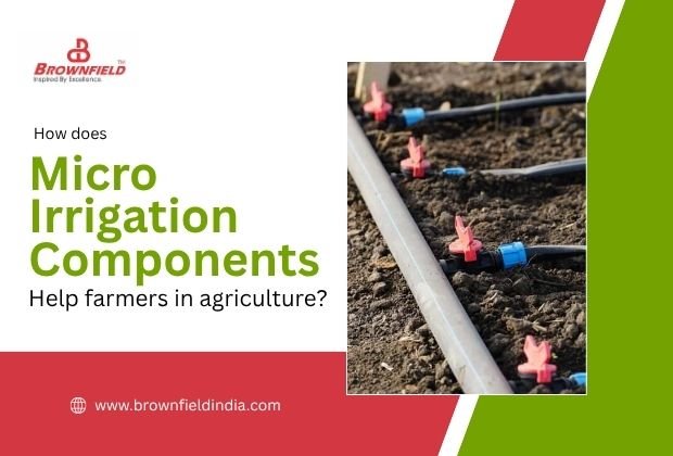 Micro irrigation system used in agriculture to deliver water efficiently to crops and improve farm productivity